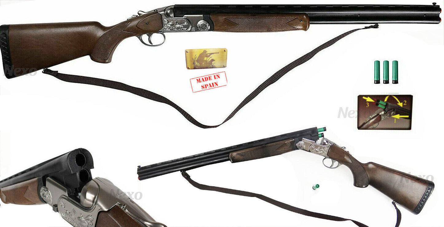 Fucile Giocattolo Doppietta Doppia Canna da Caccia con Parti in Metallo Gonher