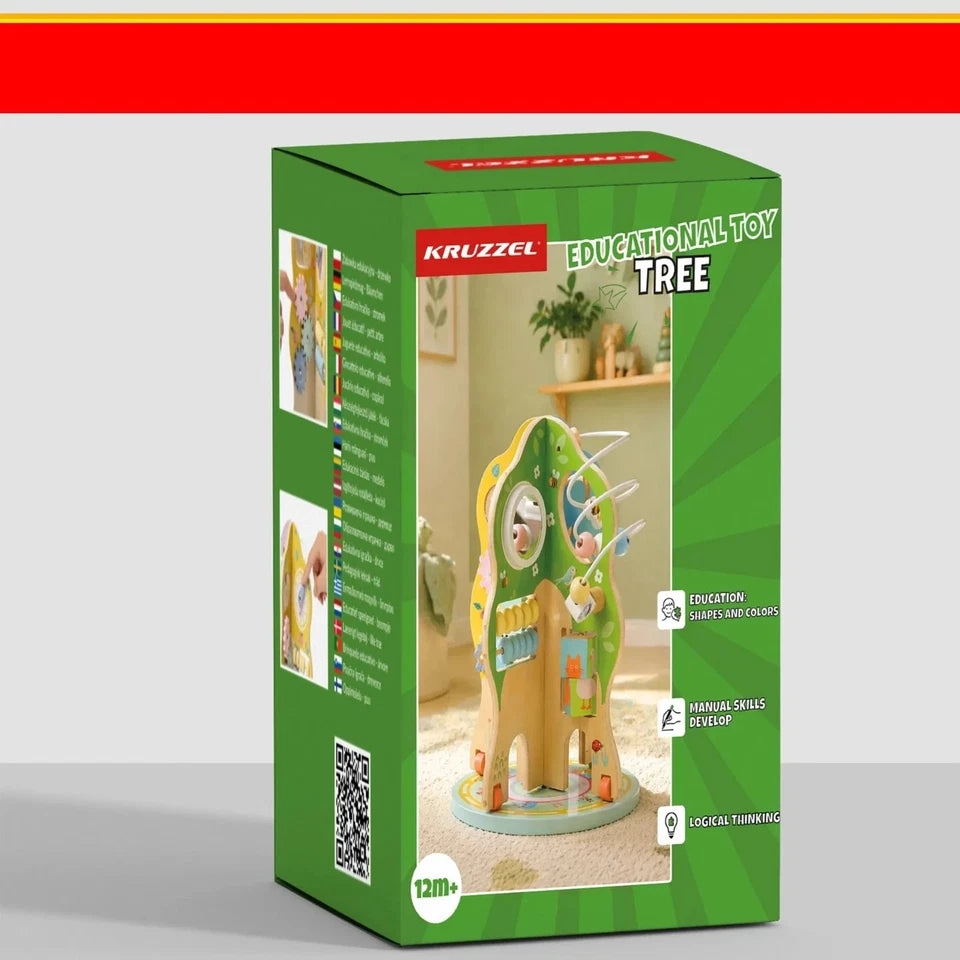 Giochi Montessori Giocattolo in legno Multiattività per bambini albero educativo