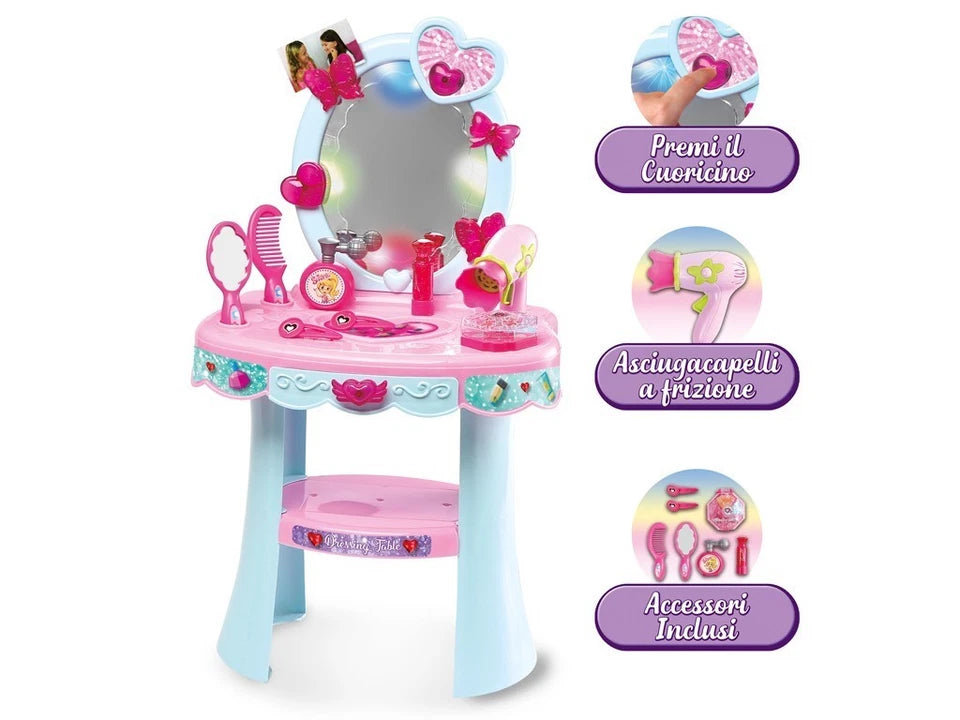Specchiera Gioco Trucchi Bambine Specchio Trousse Set Bellezza luci suoni