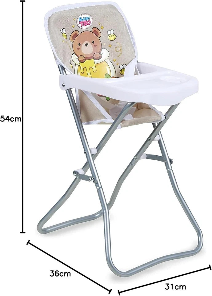 seggiolone per bambole e bambolotti seggiolone giocattolo altezza 54 cm.