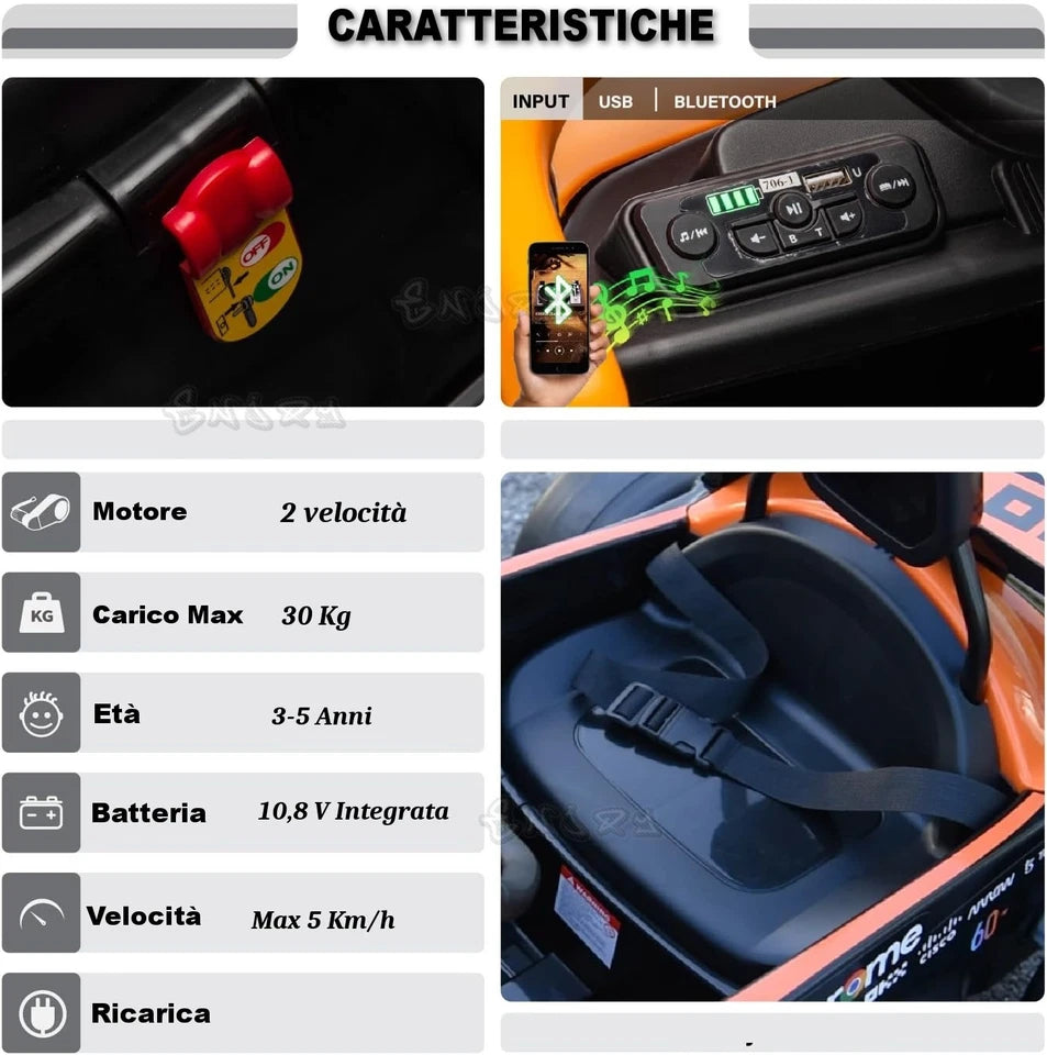 Auto elettrica per bambini McLaren Formula 1 - 12 V litio macchina elettrica