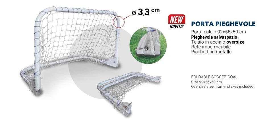 porta da calcio per bambini 92 x 56 x 50 cm in acciaio porta da calcetto con rete porta pieghevole