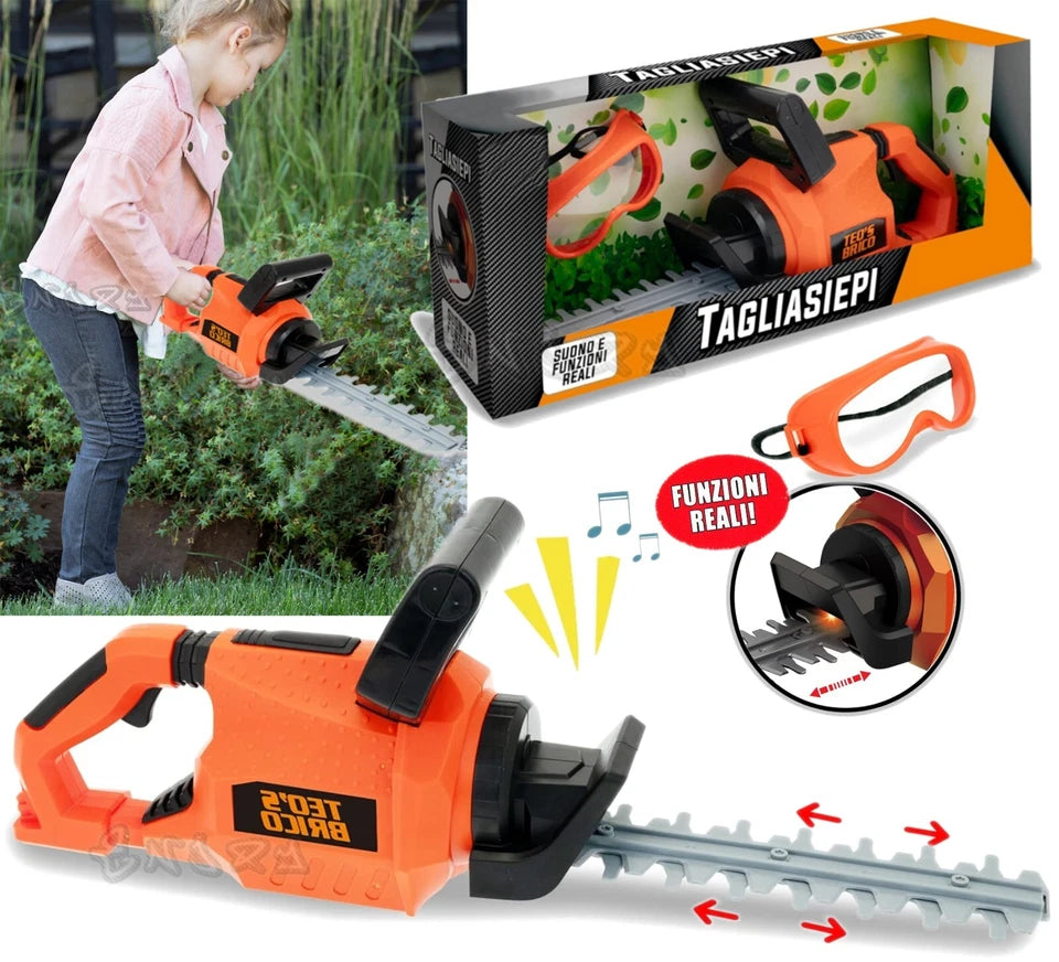 tagliasiepi giocattolo per bambini gioco tagliaerba SUONI e LUCI gioco giardino