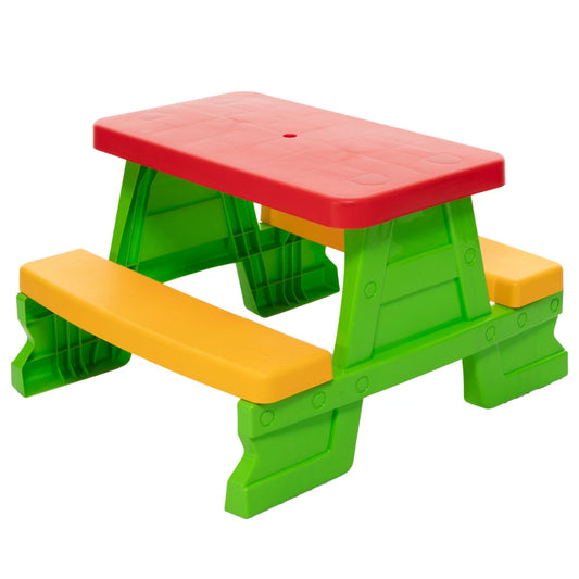 Tavolo da picnic per bambini con panche tavolo gioco in plastica interno esterno