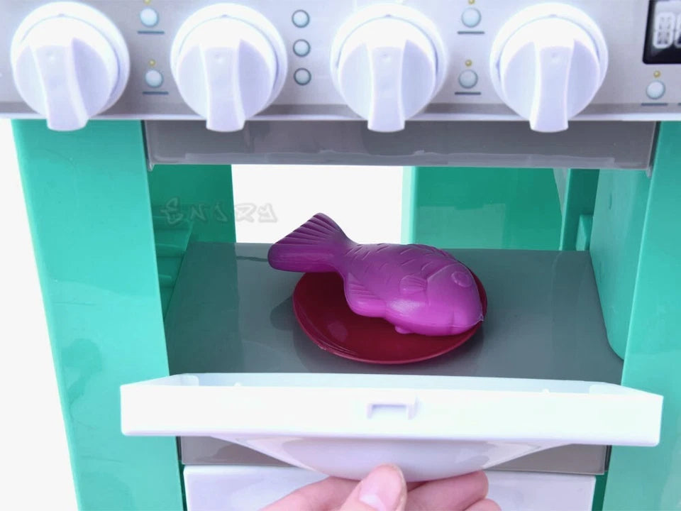 Cucina Giocattolo per Bambini Grande con Acqua luci Suoni e Accessori h. 84 cm