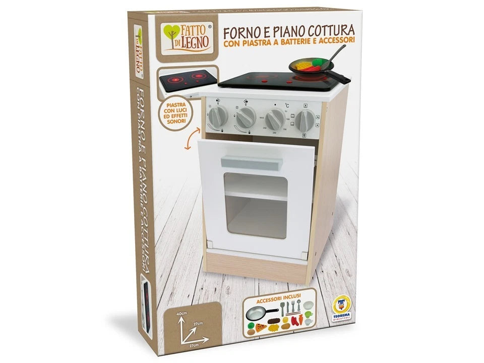 forno giocattolo in legno con luci e suoni cucina giocattolo con cibo incluso