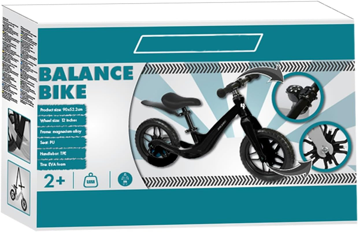 bicicletta senza pedali pedagogica bici equilibrio regolabile bambini + tracolla per il trasporto