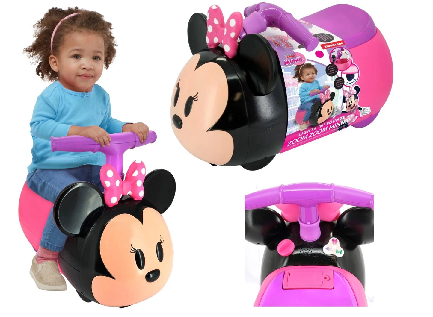 Auto a spinta ride on disney minnie topolina cavalcabile luci suoni