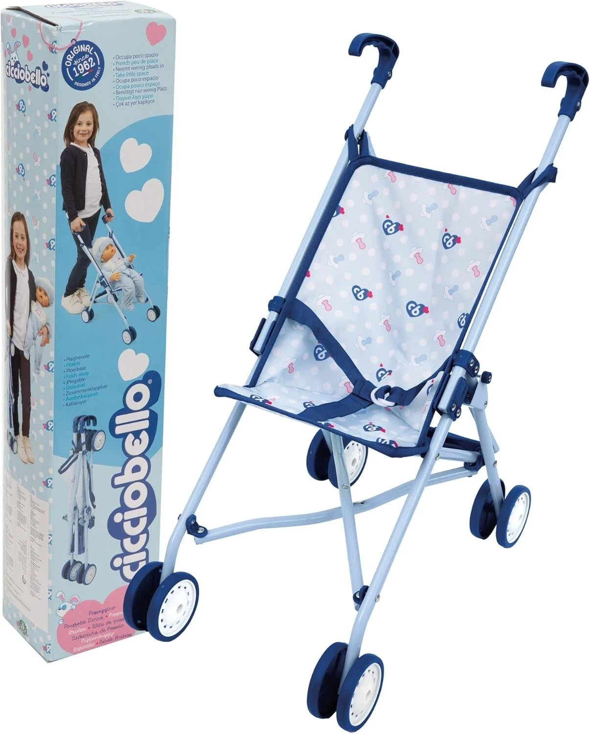 Passeggino cicciobello passeggino bambole e bambolotti pieghevole 4 ruote