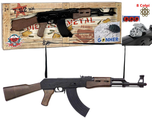 Fucile Assalto kalashnikov giocattolo Mitraglietta Commando Fucile 8 colpi