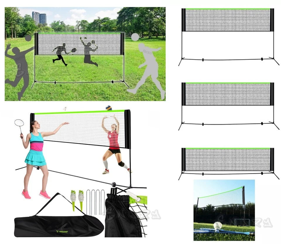 Rete da pallavolo Professionale Rete da Giardino con Pali Altezza regolabile alt