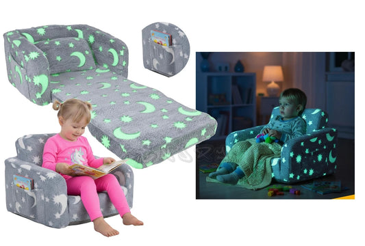 sedia per bambini poltrona lettino bambino con stelle che si illuminano al buio