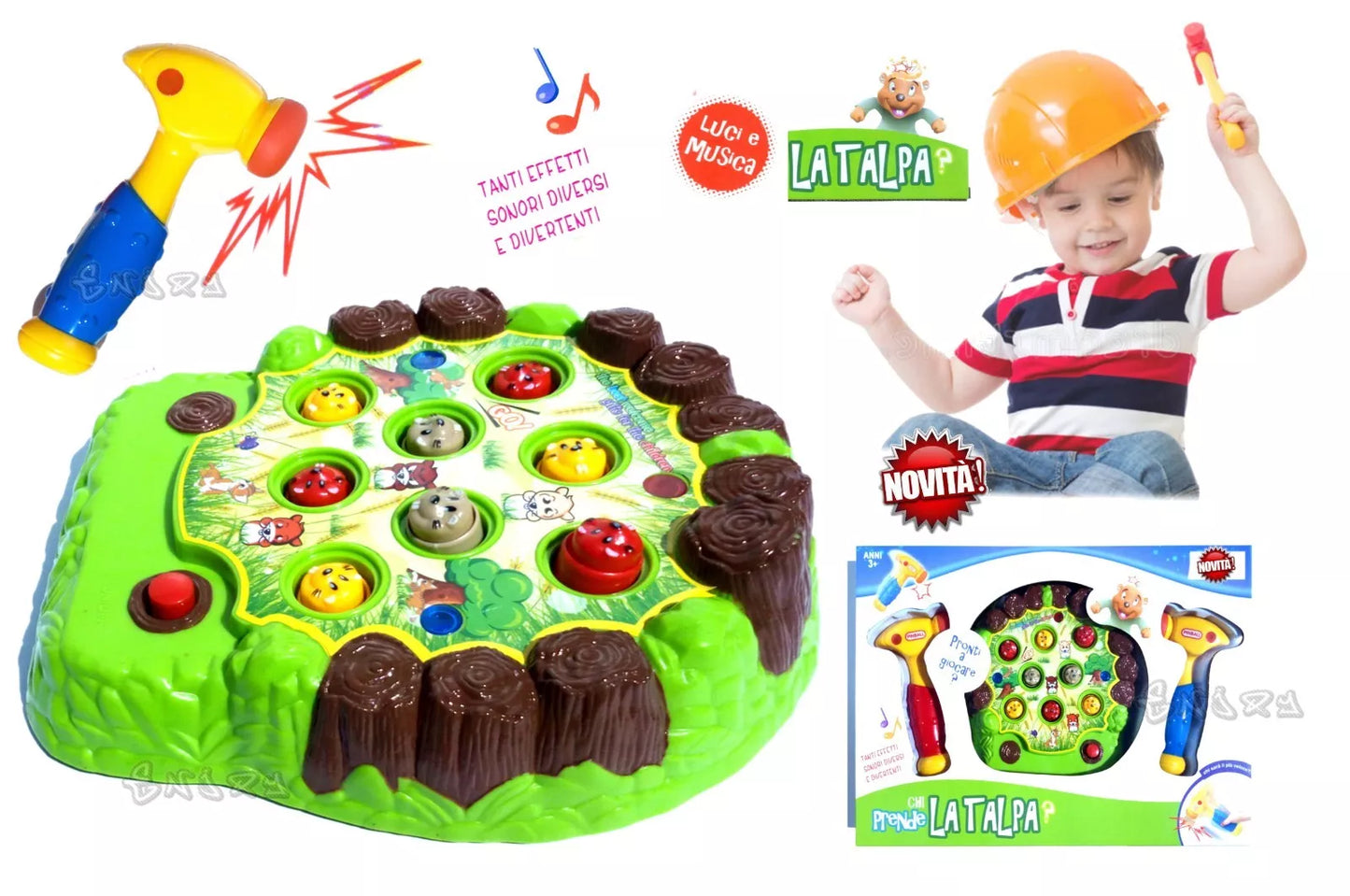 Gioco Acchiappa la Talpa Gioco da Tavola con luci e suoni (55187)