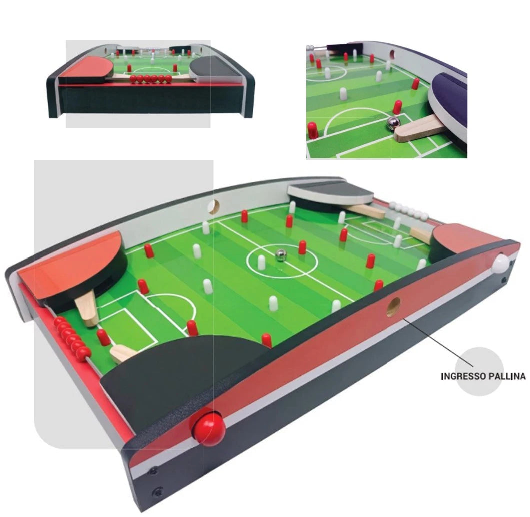 flipper calcetto da tavolo in legno calcio balilla biliardino flipper gioco legno