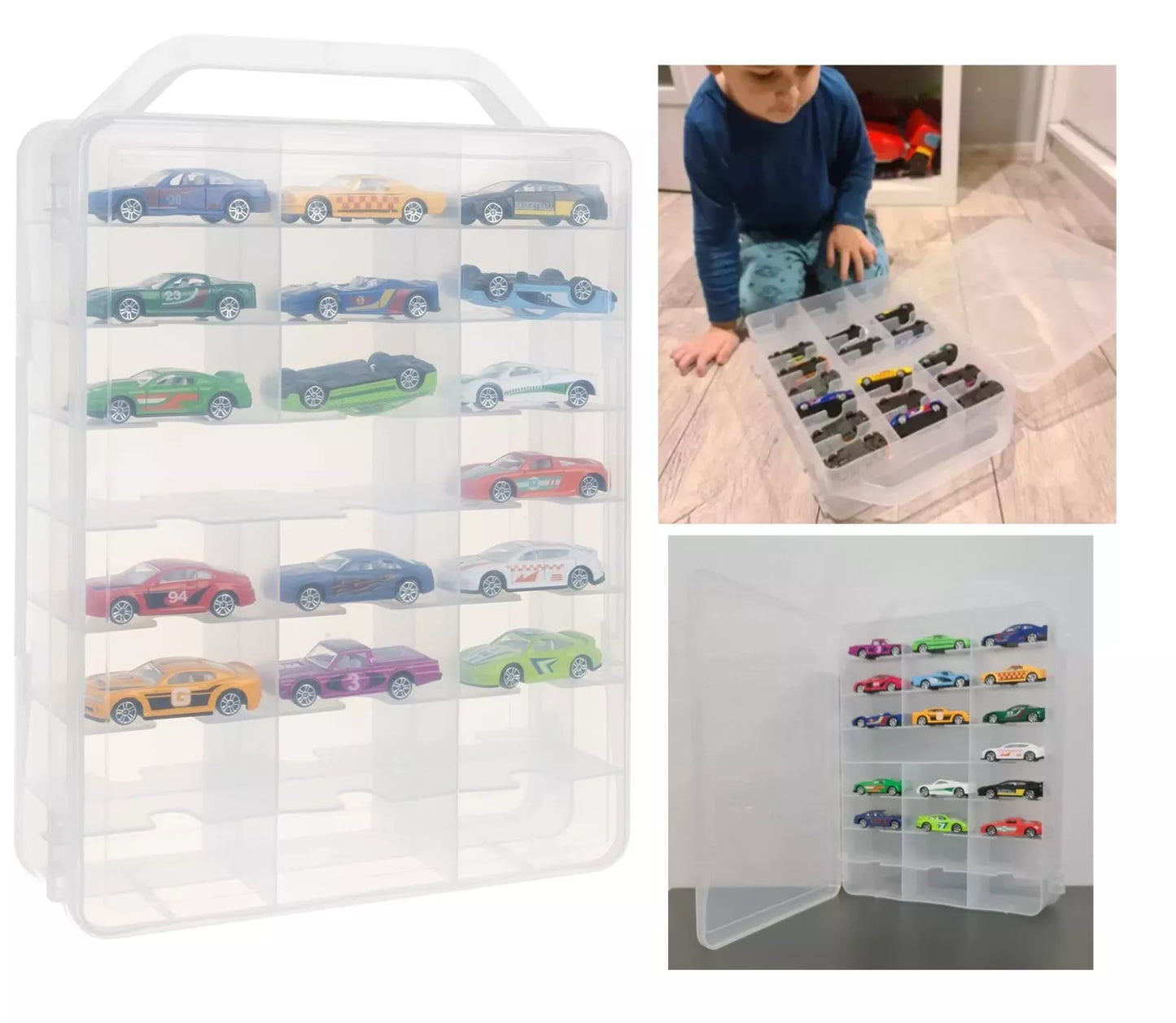 ESPOSITORE MODELLISMO valigetta  per modellini auto , sorpresine ecc