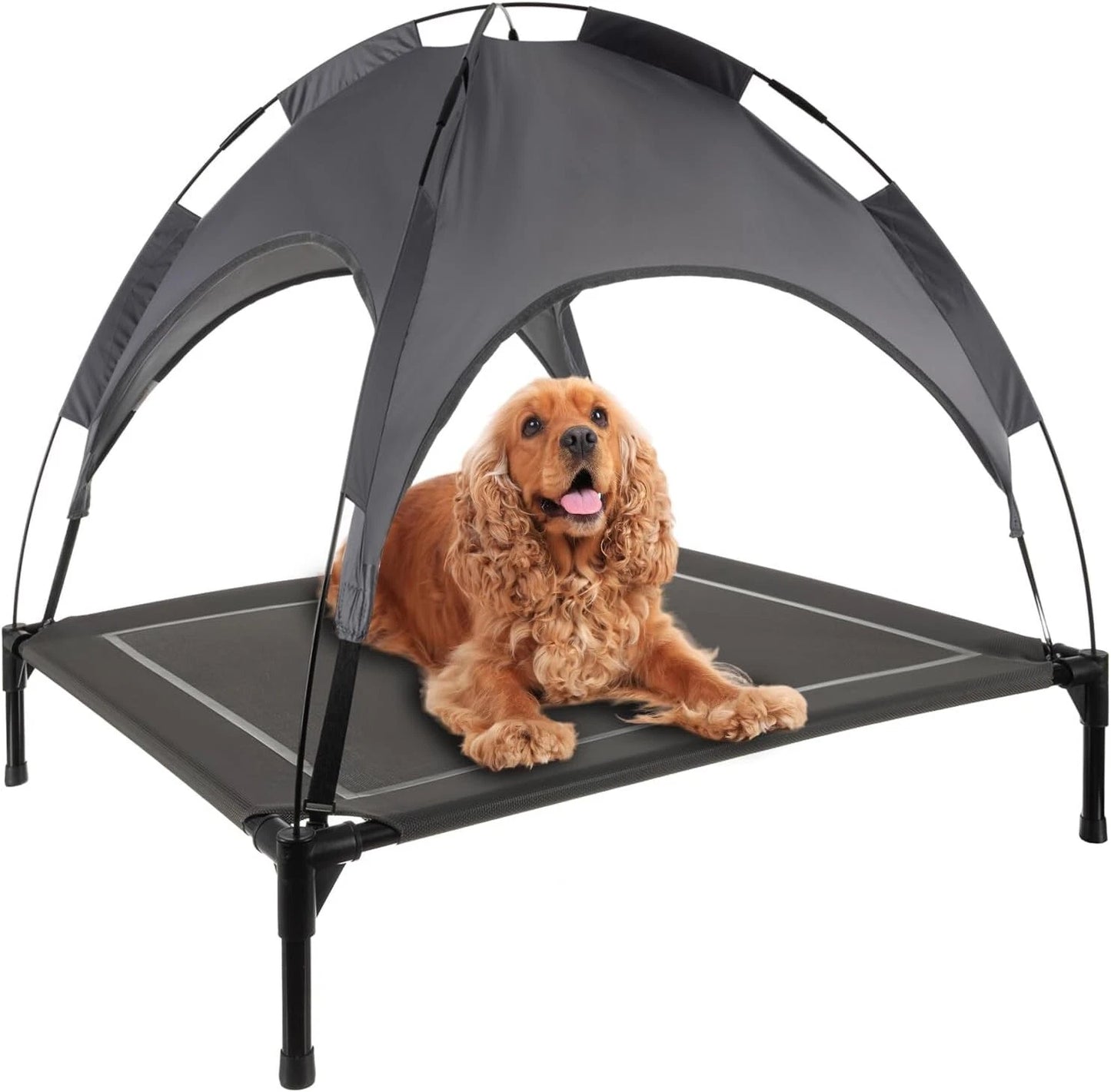 Cuccia rialzata XXL per cani lettino cani con materassino e tetto impermeabile