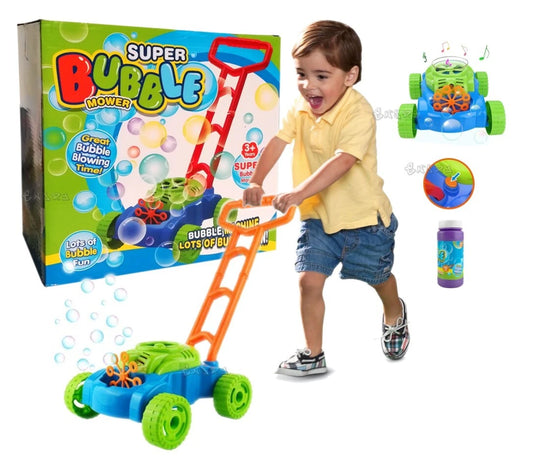 Tagliaerba Decespugliatore giocattolo per bambini con bolle di sapone