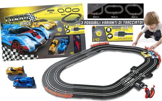 Pista elettrica a batteria macchine Formula Uno doppio telecomando Pista bambini