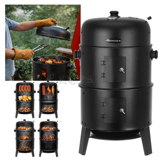 bbq barbecue a carbone carbonella con coperchio affumicatore termometro braciere