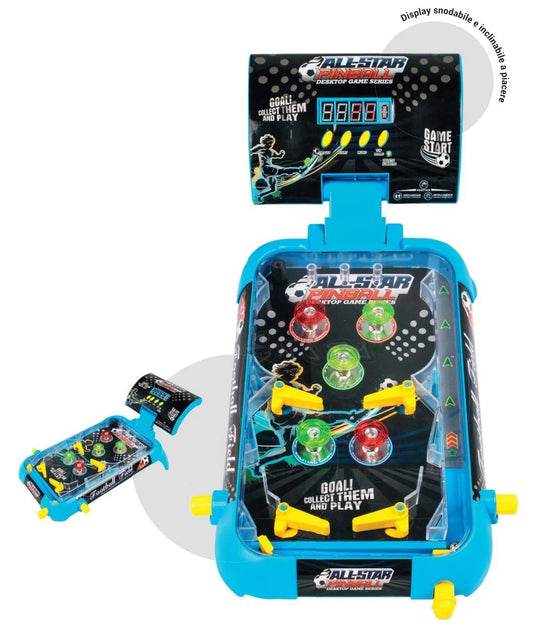 FLIPPER PINBALL ELETTRICO PORTATILE GIOCO DA TAVOLO CON LUCI E SUONI