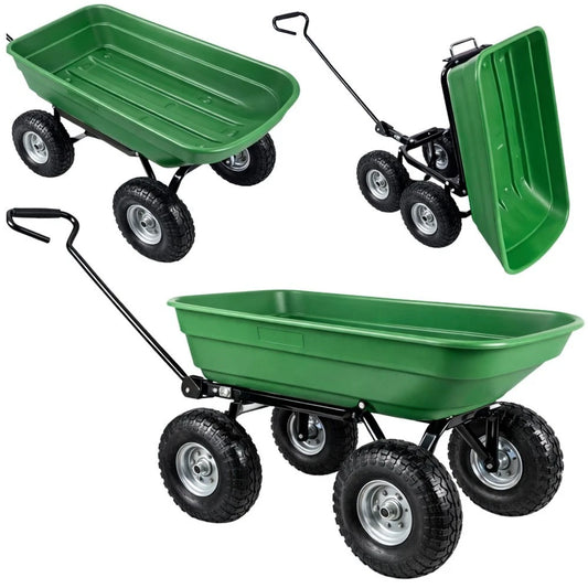 carrello da giardino ribaltabile carrello sterzante portatutto attrezzi giardino