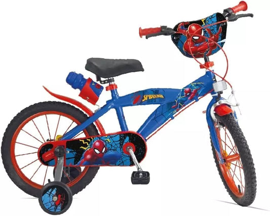 Bicicletta Spiderman 16 Pollici Bici Uomo Ragno Bambino ruote 4 5 6 anni