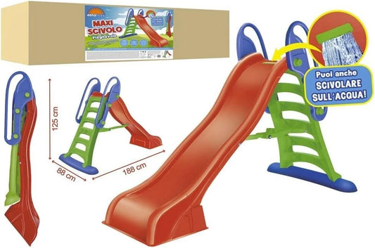 SCIVOLO BAMBINI grande 188x88x125H cm scivolo giardino giochi d'acqua pieghevole