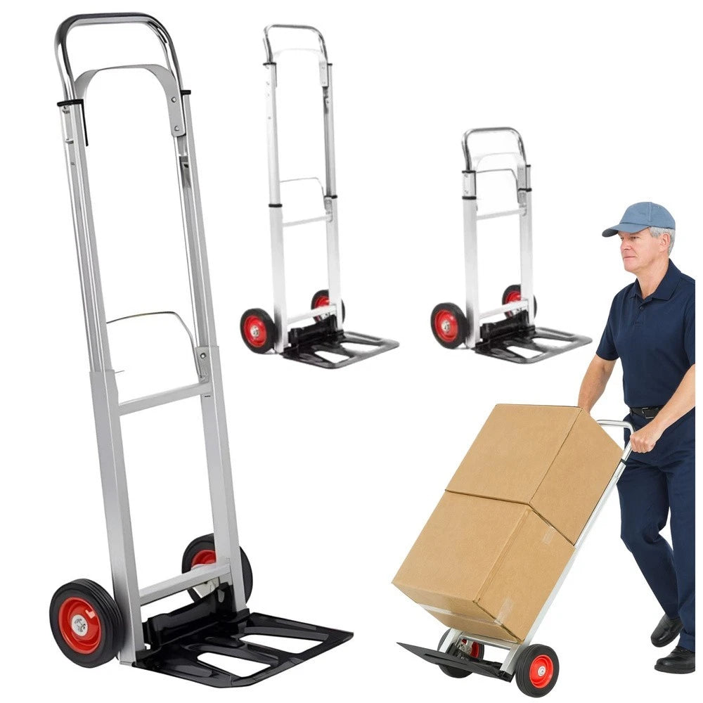Carrello portapacchi richiudibile carrello per magazzino trasporto in alluminio