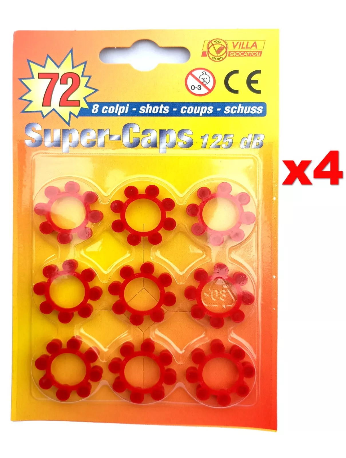 Munizioni per pistole polizia cowboy ecc. 4x 288 colpi Giocattoli  125 DB