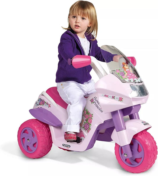 PegPerego Flower Princess moto elettrica bambina rosa batteria ricaricabile 6 v