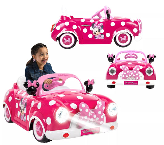 Auto elettrica per bambini Minnie Mouse 6 V litio macchina elettrica luci  suoni