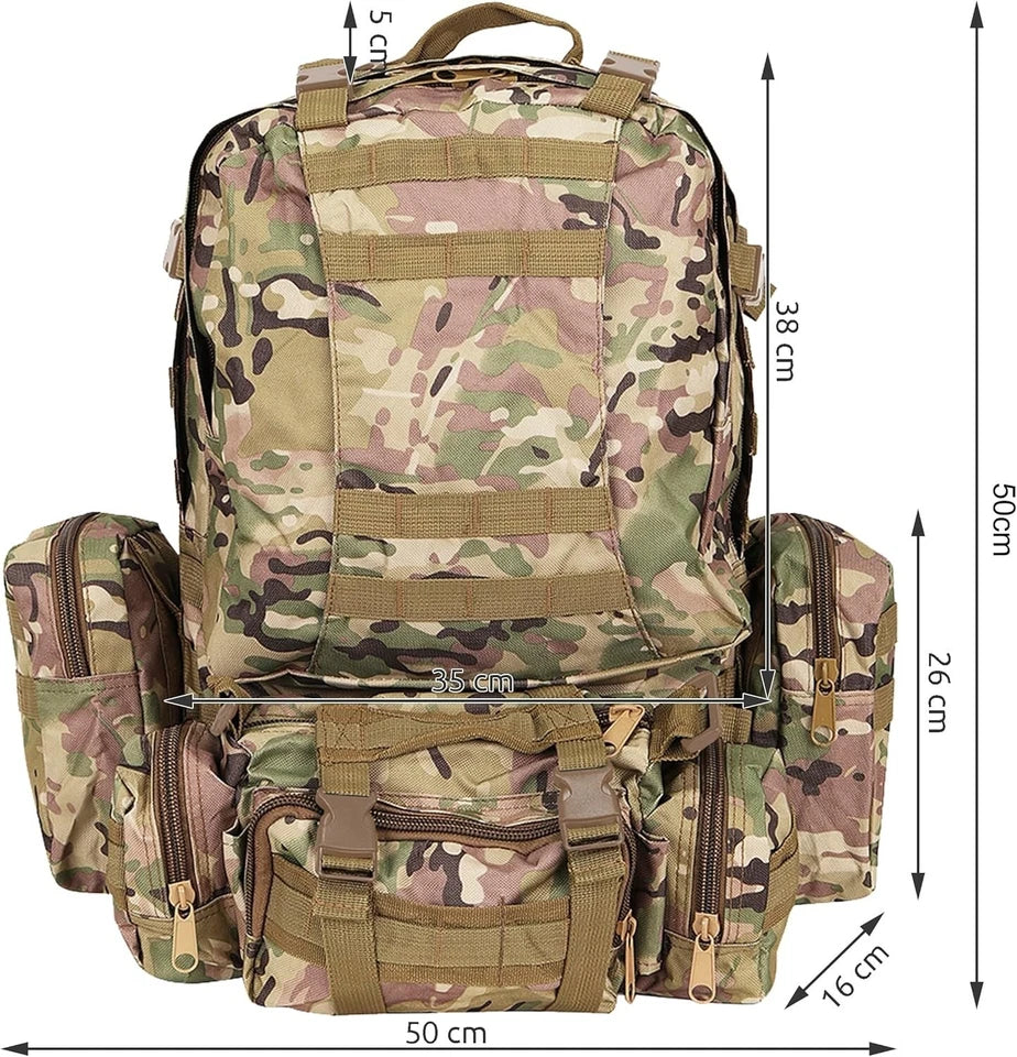 ZAINO da VIAGGIO zaino militare mimetico camouflage 40 litri zaino aereo valigia