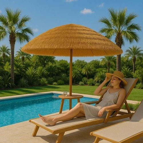 Ombrellone Parasole da Esterno in Stile Hawaiano ombrellone giardino spiaggia