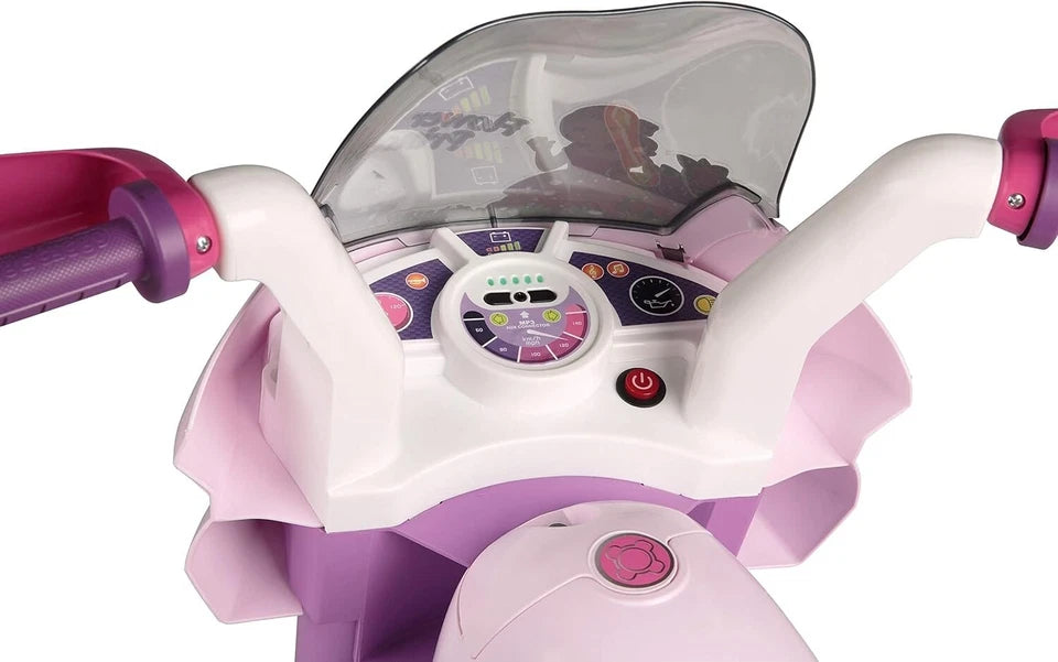 PegPerego Flower Princess moto elettrica bambina rosa batteria ricaricabile 6 v