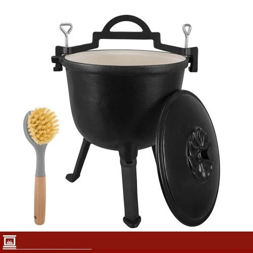 calderone da caccia pentolone in ghisa Dutch Oven pentola da campeggio per fuoco