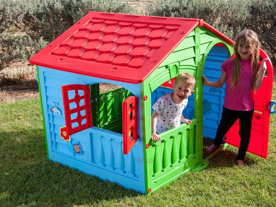 Casetta per Bambini da Giardino Grande Casetta XXL Gioco Bimbi Esterno Interno