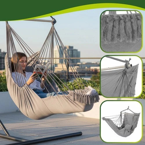 Amaca da giardino sedia brasiliana altalena interno ed esterno carico max 150kg