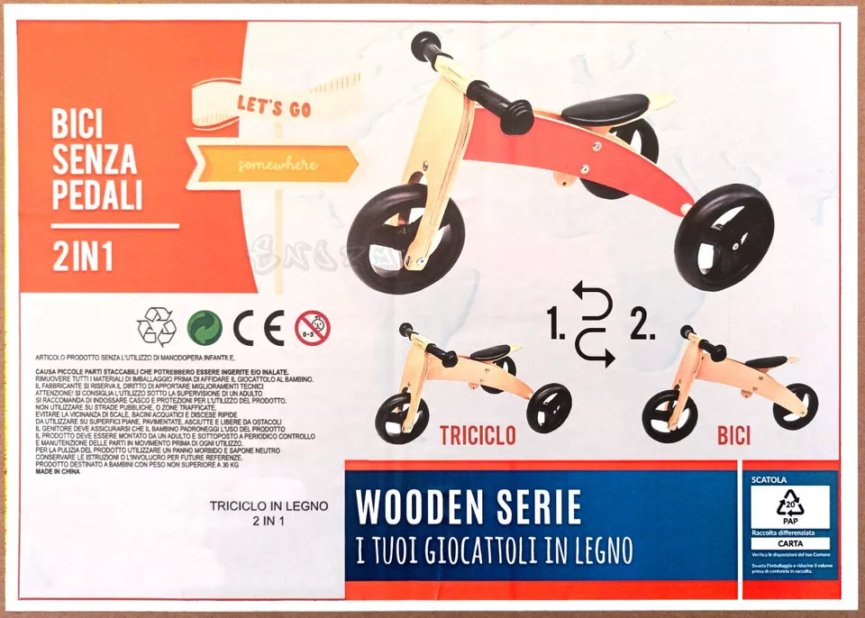 BICI SENZA PEDALI in LEGNO MOTO TRICICLO CAVALCABILE EQUhttps://i.ebayimg.com/images/g/sgAAAOSw5yxjii4m/s-l960.webpILIBRIO trasformabile