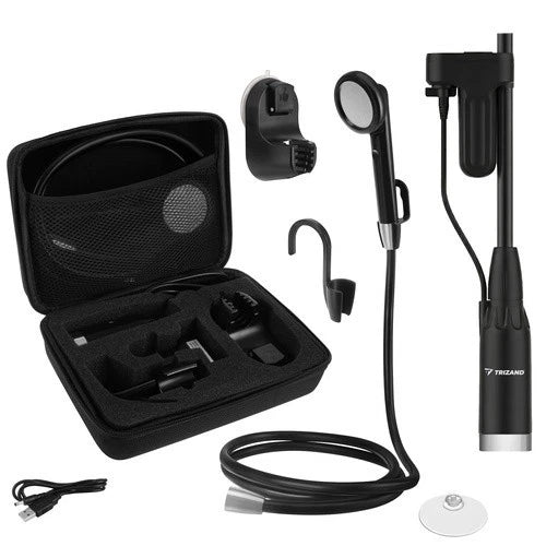 Doccia da Campeggio Portatile USB Ricaricabile Esterna Camper Trekking + custodia