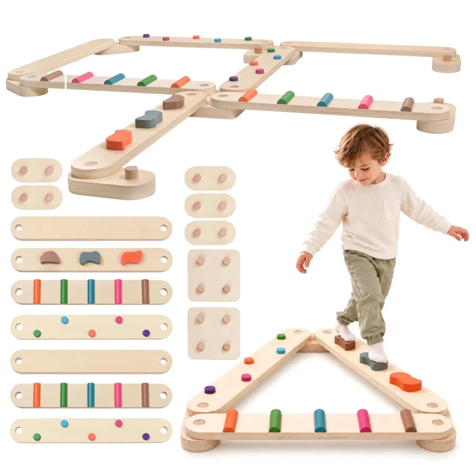 trave equilibrio montessori per bambini percorso sviluppo motorio e sensoriale