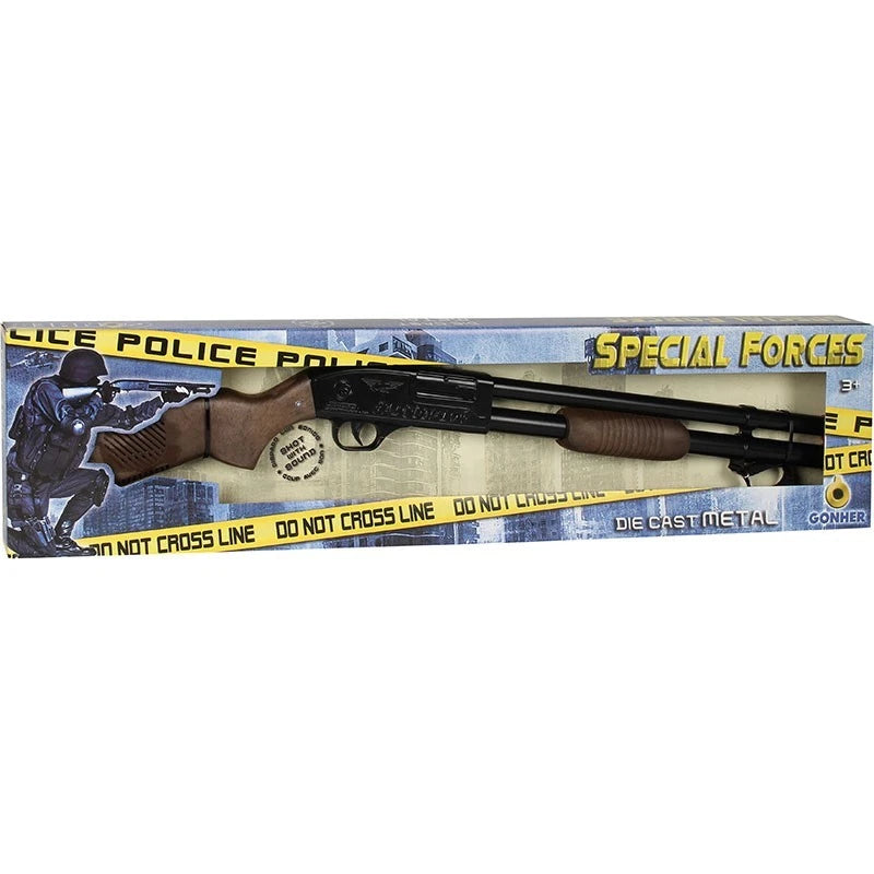 Fucile a pompa giocattolo fucile sonoro polizia Mossberg 500 metallo e plastica