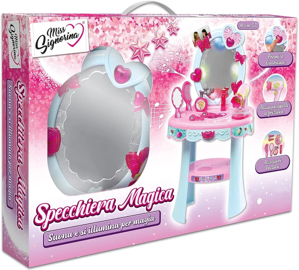 Specchiera Gioco Trucchi Bambine Specchio Trousse Set Bellezza luci suoni