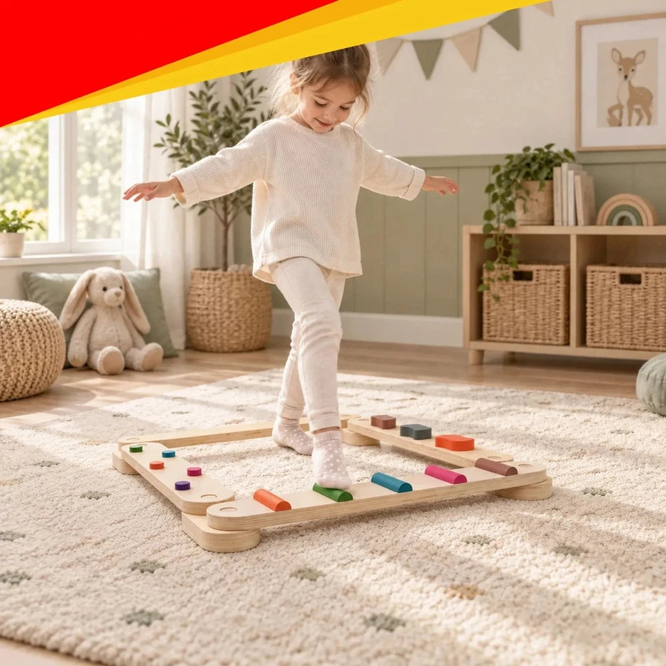 trave equilibrio montessori per bambini percorso sviluppo motorio e sensoriale