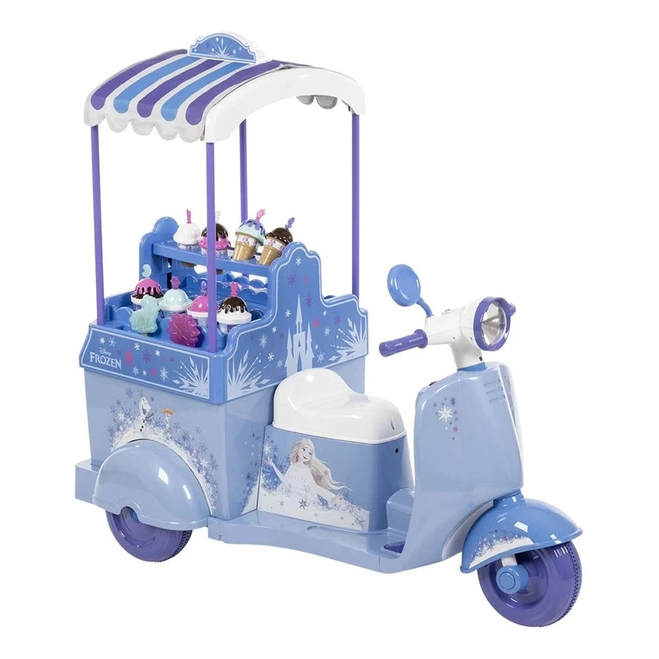 vespa elettrica bambini carretto gelati frozen batteria 7,2 V 3-7 anni luce suoni