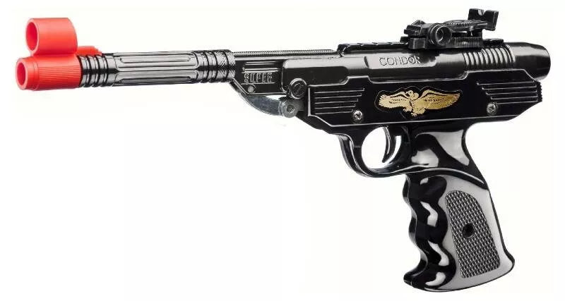 Pistola giocattolo calibro 7 mm gommini 1 confezione colpi omaggio pistola