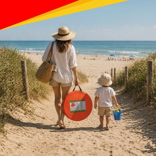 Tenda da spiaggia Tenda da gioco bambini Tigro con set secchiello palette pop-up