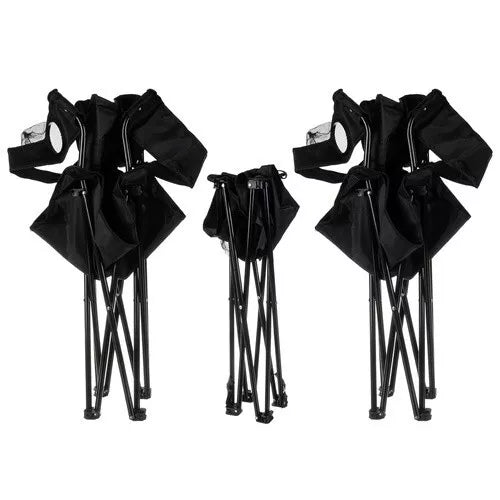 2 sedie + 1 tavolo set giardino pieghevole sedia tavolino campeggio pesca con sa