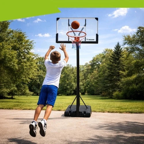 canestro da basket con piantana altezza regolabile max 305 cm anello regolamentare 45 cm