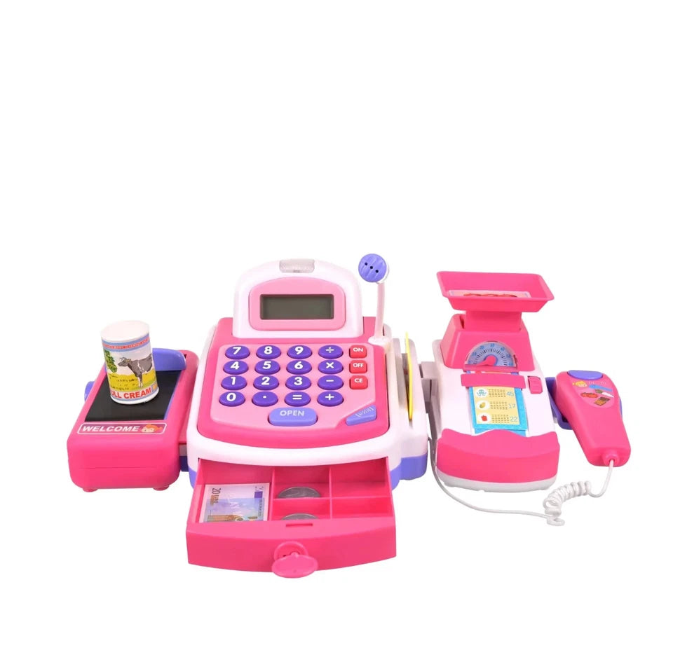 Registratore di Cassa Giocattolo Bambini Supermercato Elettronico luci e suoni