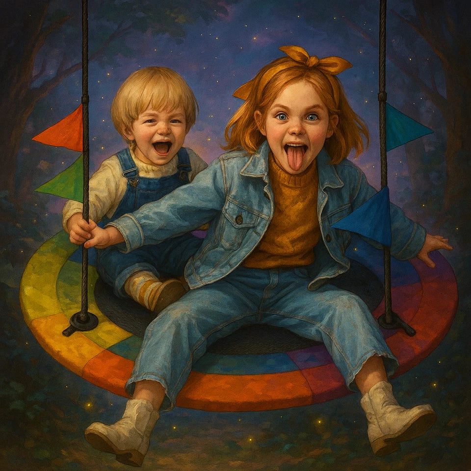 Altalena per bambini a nido Rotonda Regolabile Diam. 110 cm Fino a 160 Kg